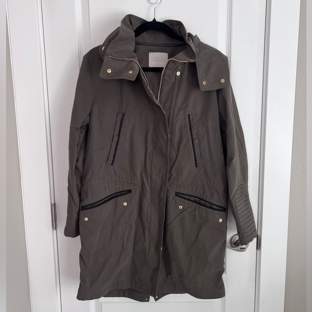Soia & Kya Fishtail hem hooded parka jacket